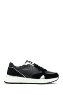Kadın Siyah Bağcıklı Kalın Tabanlı Deri Sneaker | Derimod