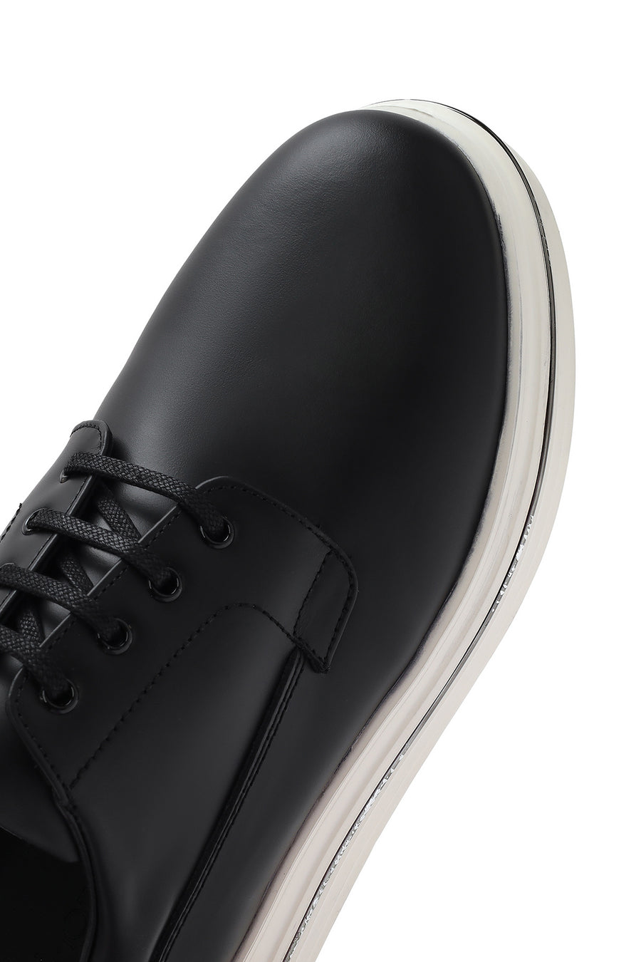 Men's Black Lace-up Leather Casual Shoes