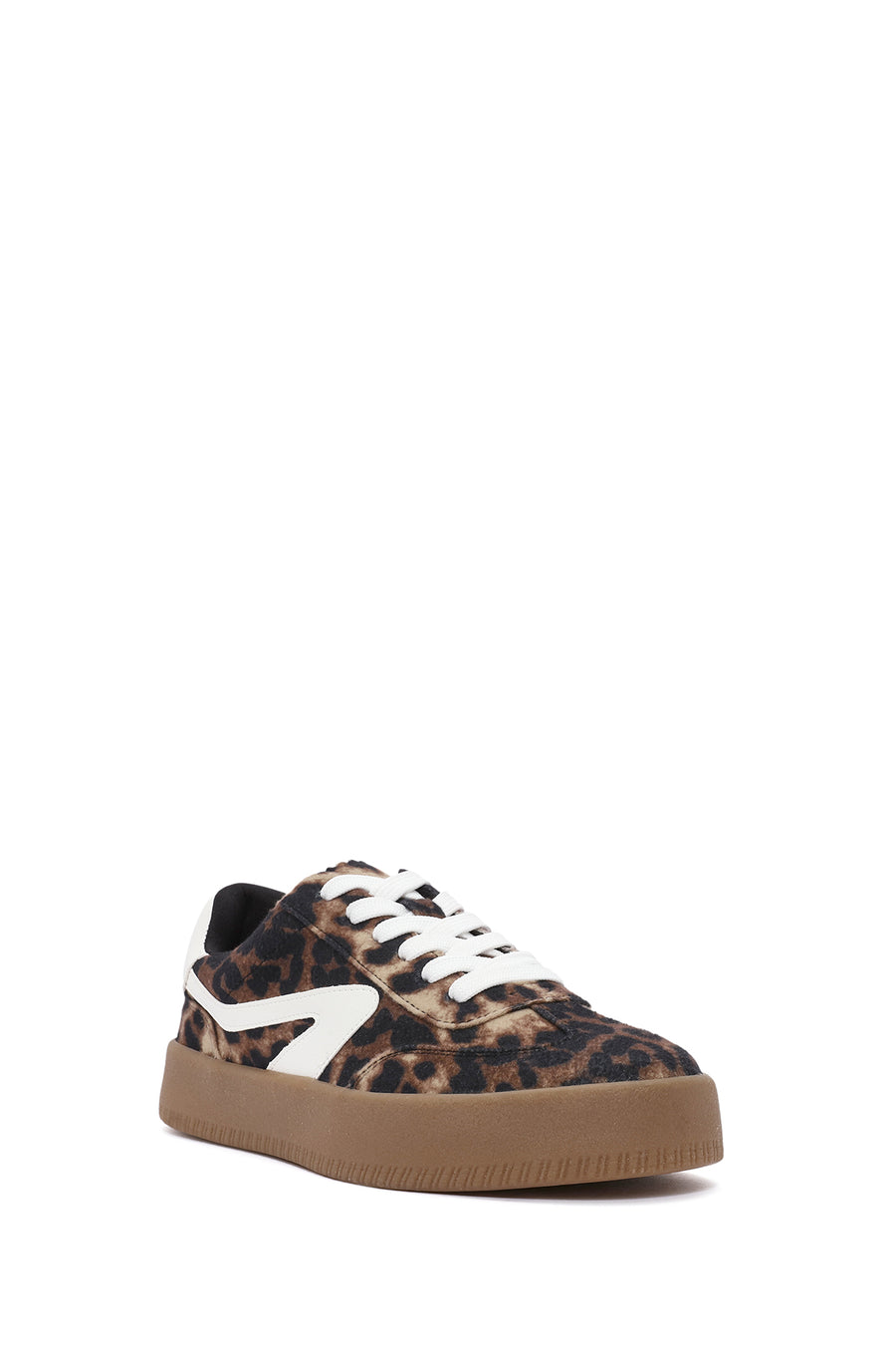 Women's Leopard Lace-Up Chunky Sole Sneakers