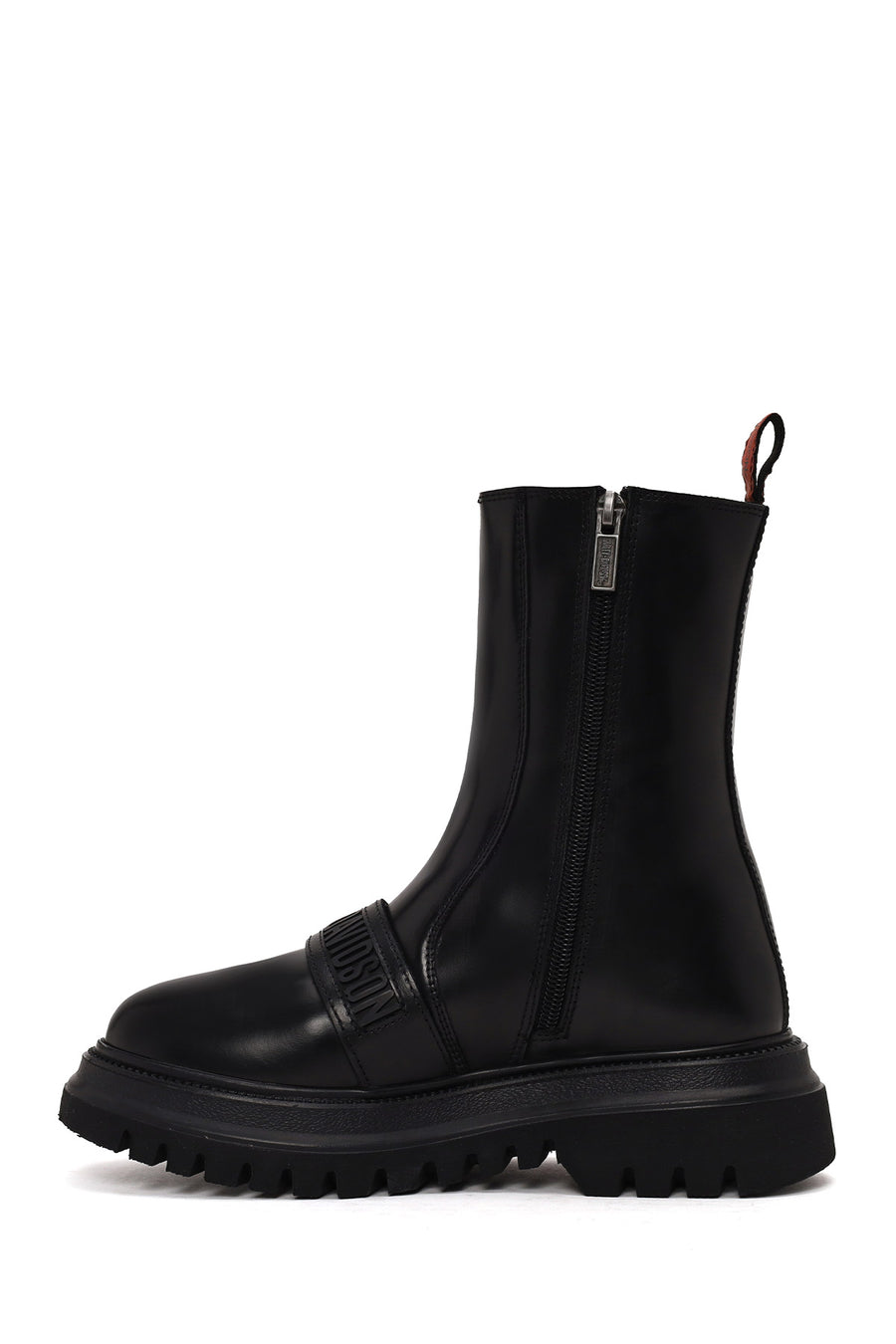 Harley Davidson Woman Black Glenn Zip Closure Thick-Soled Leather Boots