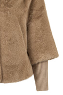 Ampezzo Kadın Bej Kısa Teddy Mont | Derimod