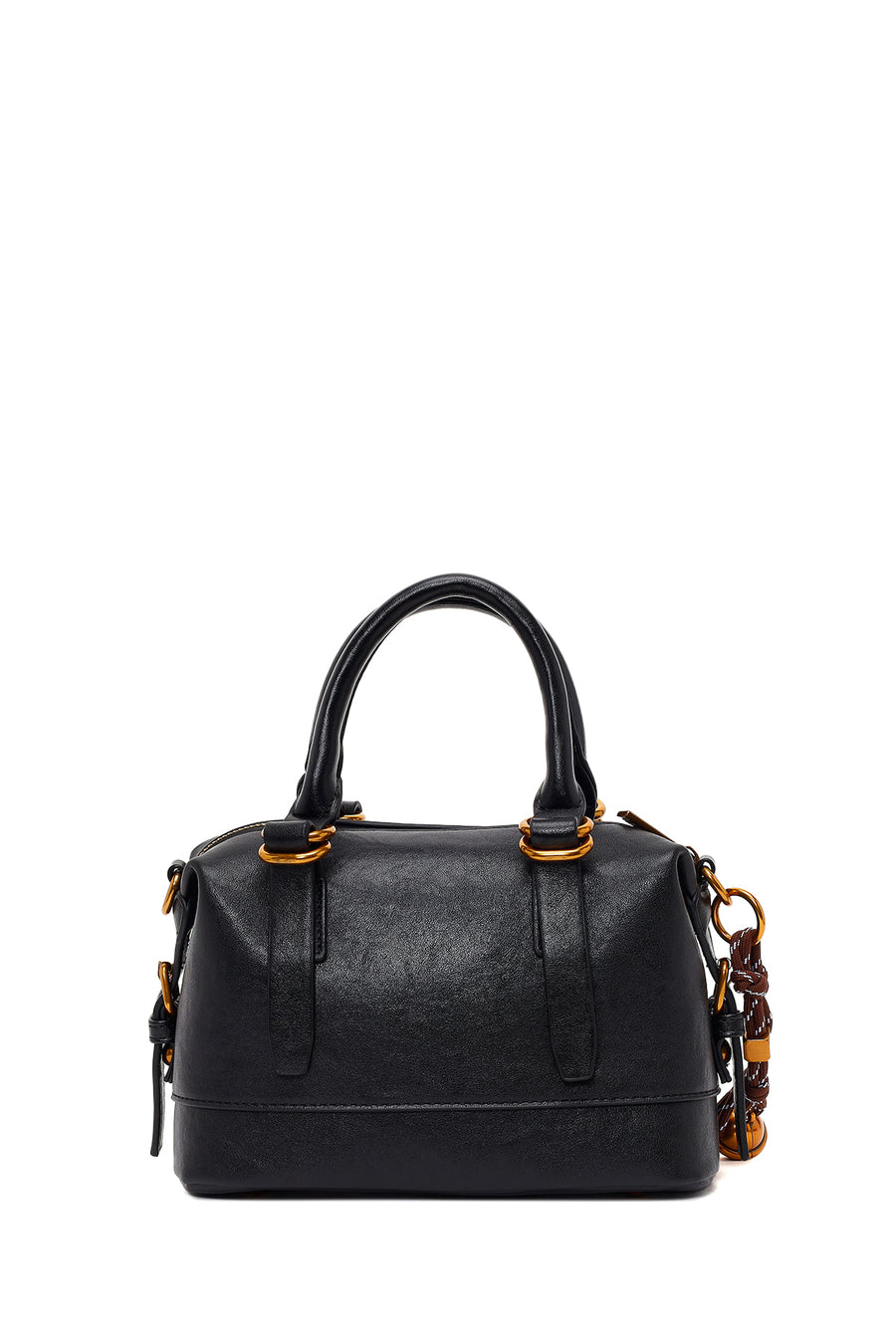 Woman Black Long-Strap Mini Shoulder Bag