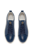 Erkek Lacivert Deri Sneaker | Derimod