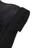Woman Black Buckle-Detail Leather Boots | Derimod