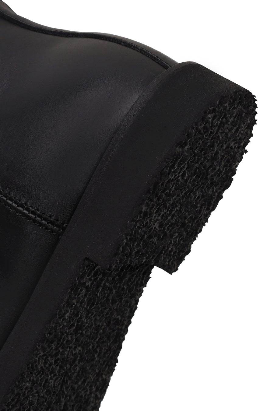 Woman Black Buckle-Detail Leather Boots