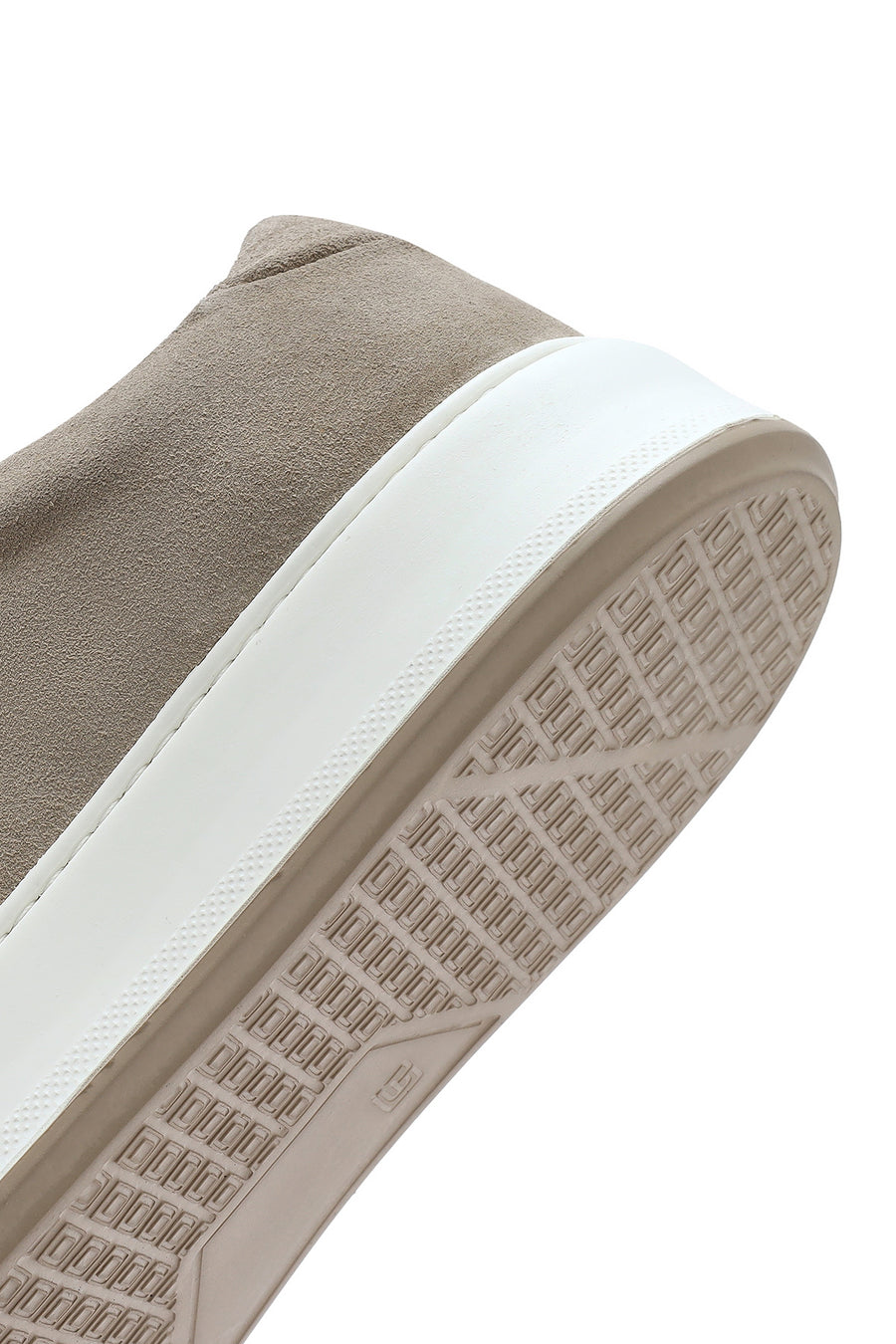 Erkek Bej Kalın Tabanlı Bağcıklı Süet Deri Sneaker