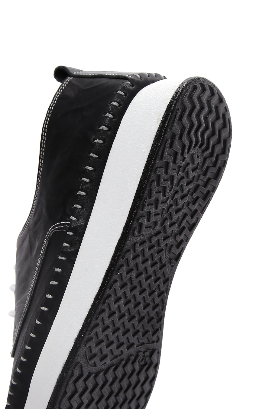 Women's Black Leather Comfort Shoes