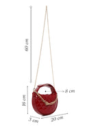 Woman Red Long Strap Quilted Mini Evening Bag | Derimod