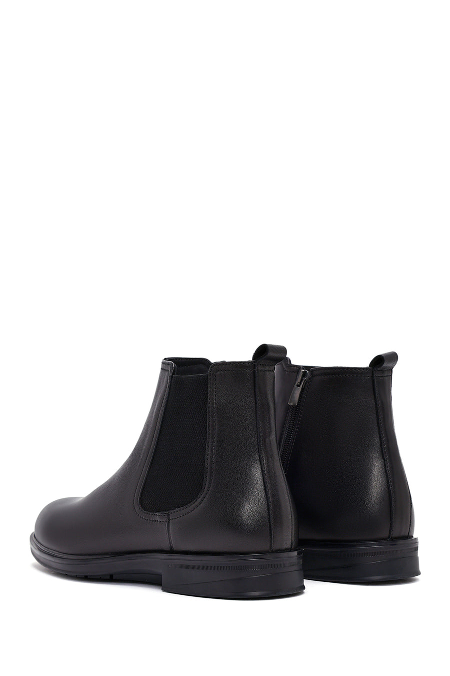Male Black Leather Chelsea Boots