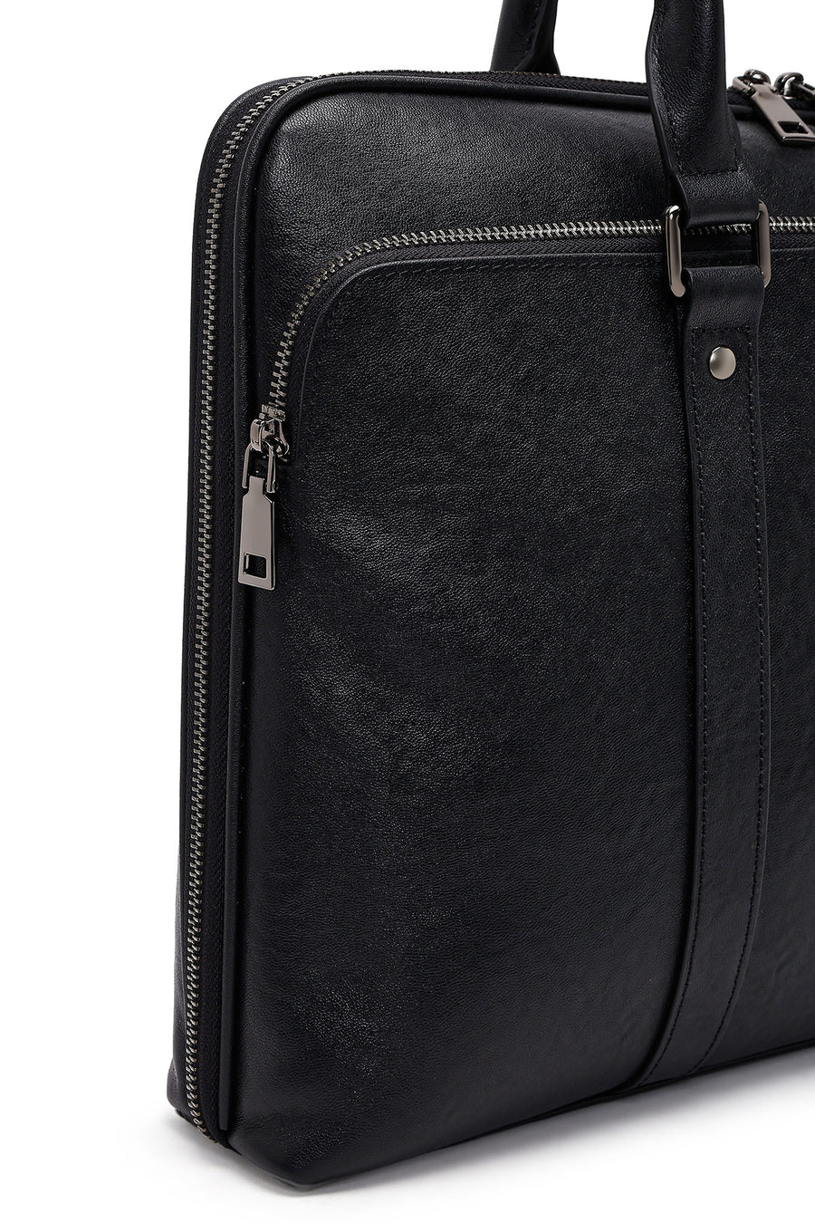 Men's Black Leather Briefcase