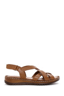 Kadın Taba Deri Comfort Sandalet | Derimod