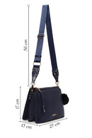 Woman Navy Crossbody Bag with Accessory Details | Derimod