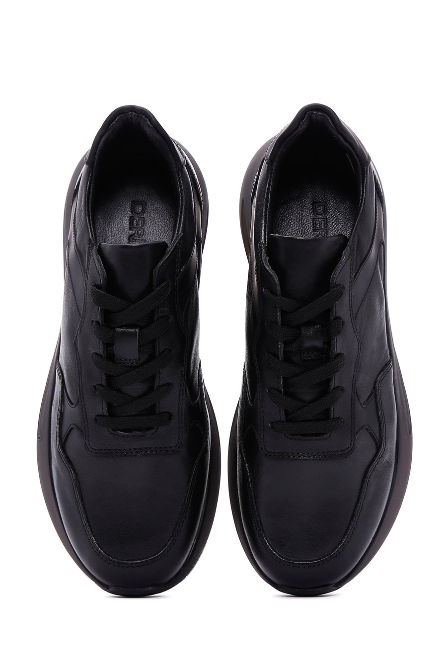 Erkek Siyah Deri Sneaker