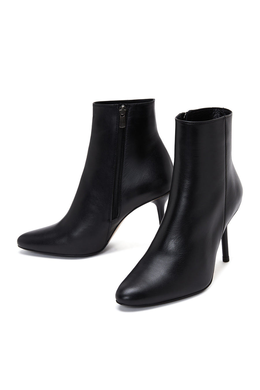 Women's Leather Thin Heeled Boots