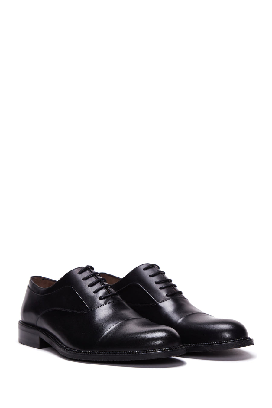 Men's Black Laced Leather Classic Shoes