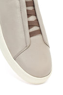 Erkek Açık Gri Deri Sneaker | Derimod