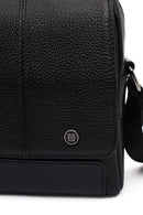 Male Black Leather Messenger Bag | Derimod