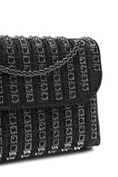 Women's Black Chain Strap Embellished Evening Bag | Derimod