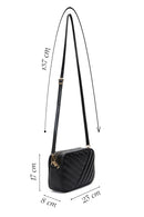 Women's Black Quilted Crossbody Bag | Derimod