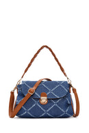Women's Blue Long Strap Jean Fabric Shoulder Bag | Derimod