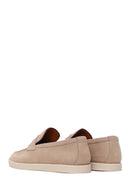 Male Beige Nubuck Leather Loafer | Derimod