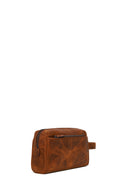 Male Tan Leather Mini Handbag | Derimod