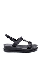 Women's Black Thick Sole Sandals | Derimod