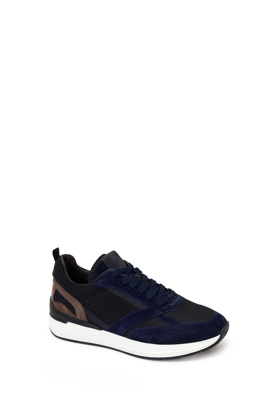 Male Navy Lace-up Leather Casual Sneaker