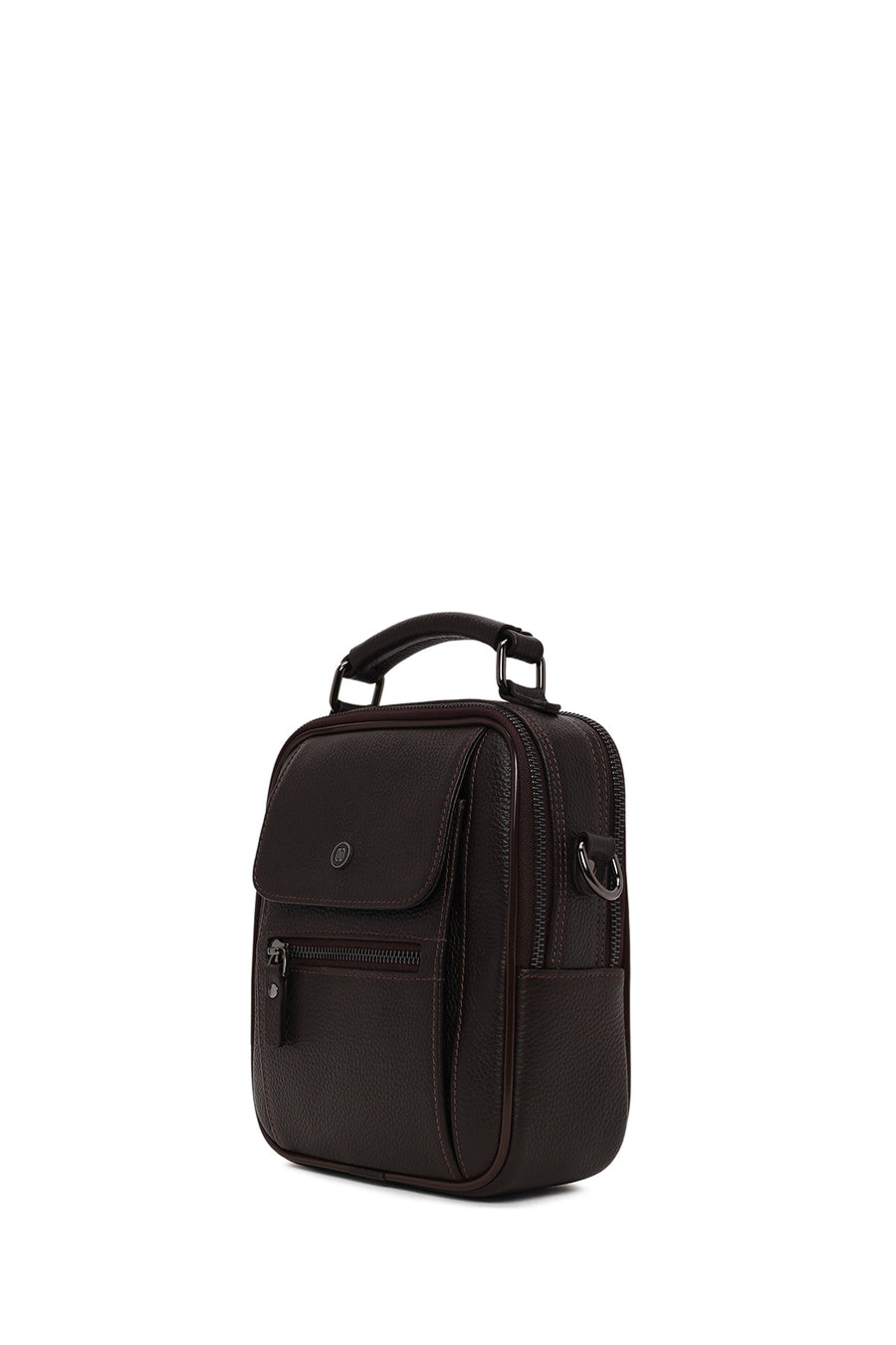 Male Brown Leather Handbag