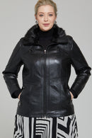Mira (plus) Women's Black Coat | Derimod