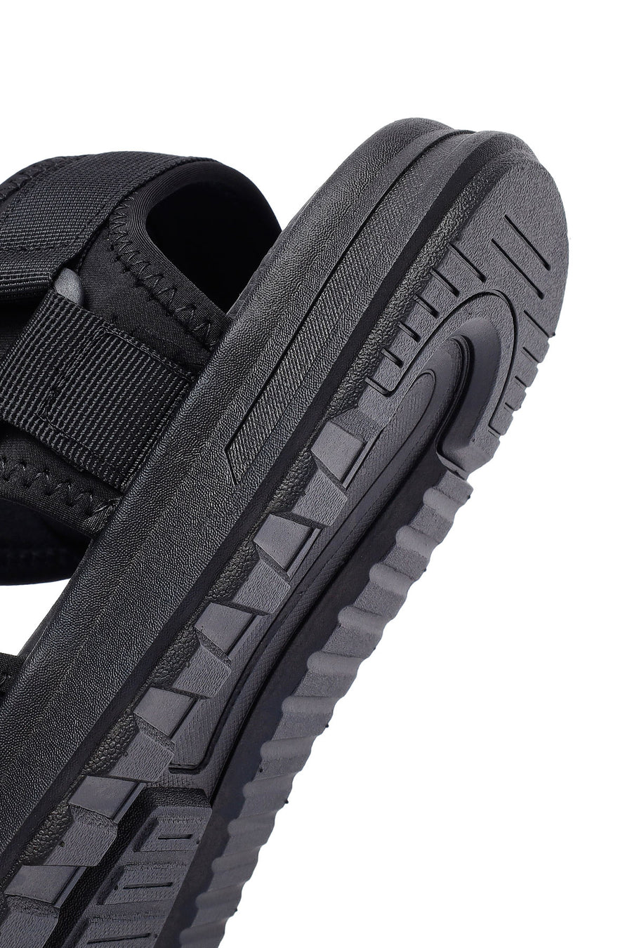 Men's Black Fabric Sandals