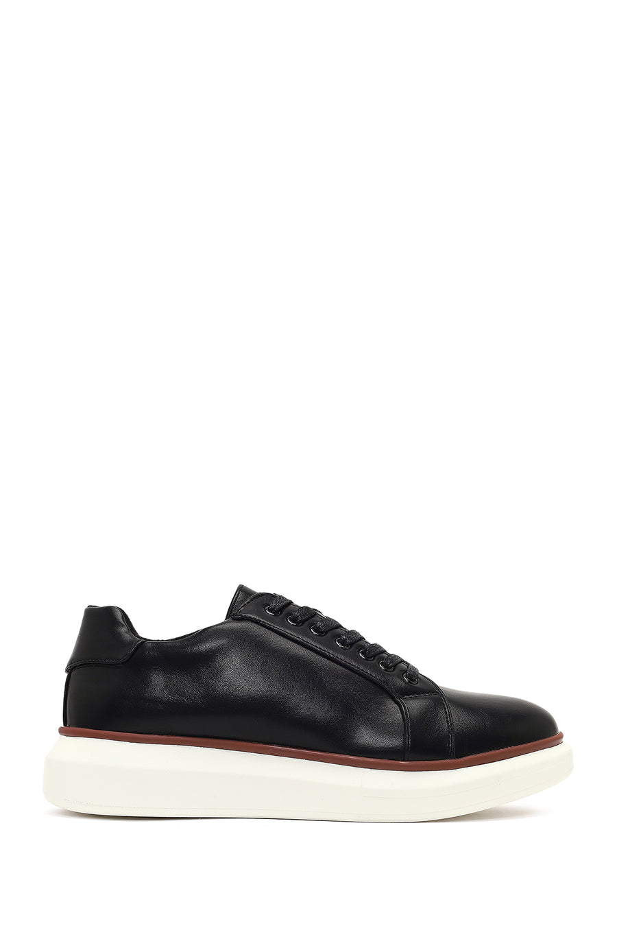 Men's Black Lace-Up Thick-Soled Sneaker 25WFD6947PV | Derimod