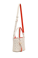 Woman White Long Strap Patterned Shoulder Bag | Derimod