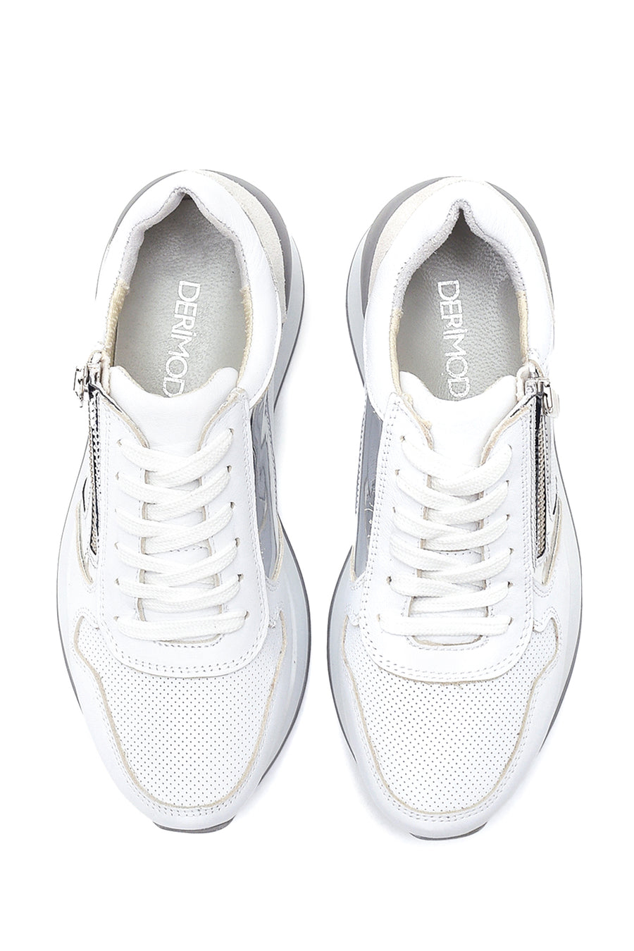 Kadın Deri Fermuarlı Sneaker