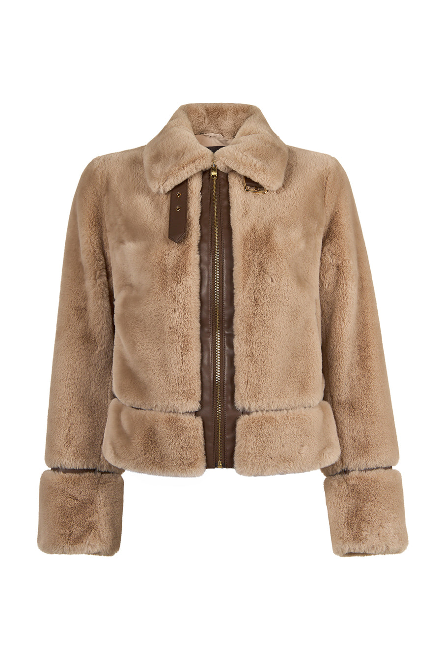 Livigno Kadın Bej Kısa Teddy Mont 26WGP5666FF | Derimod