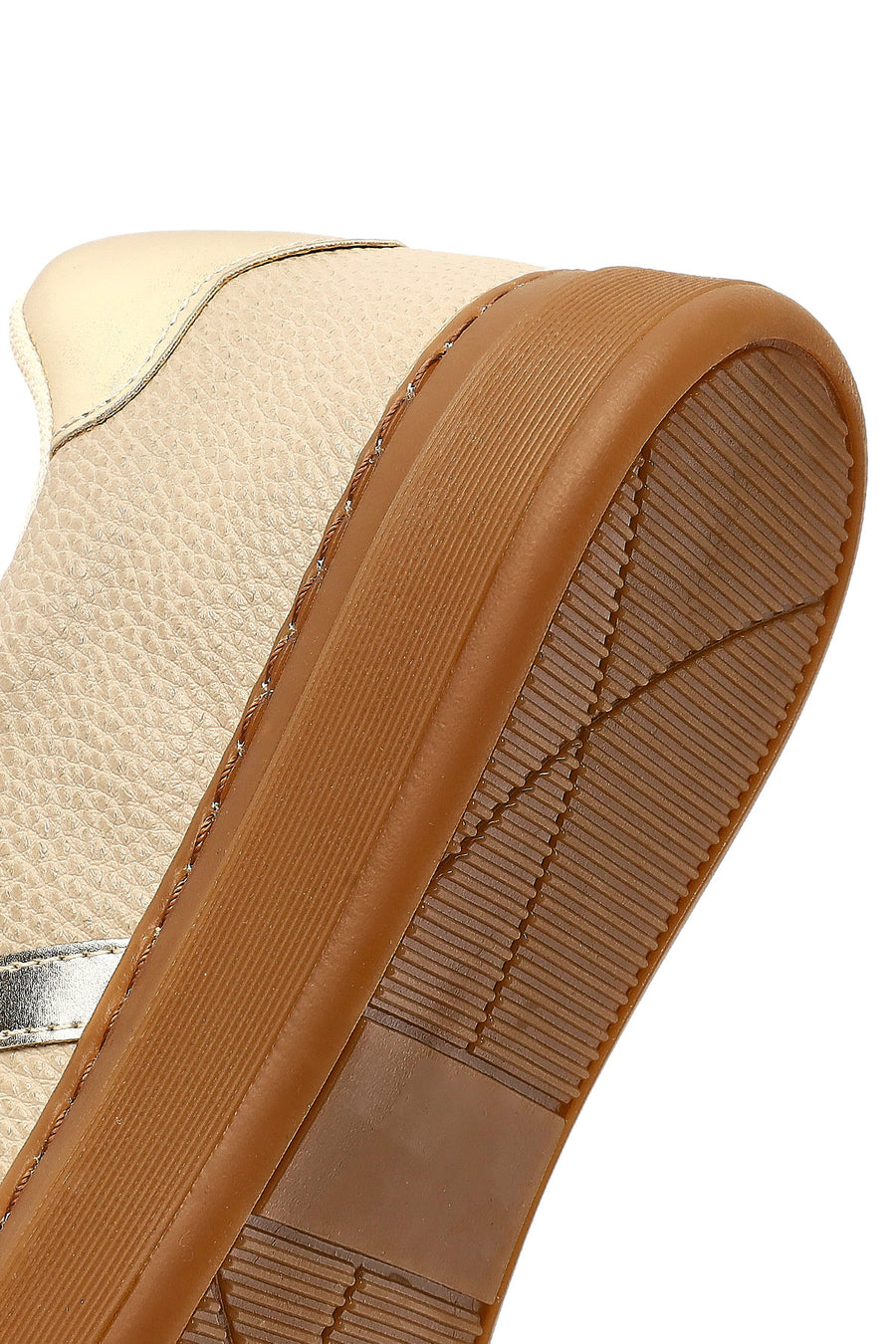 Kadın Bej Bağcıklı Sneaker