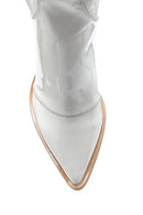 Women's Leather Patent Leather Heeled Boots | Derimod