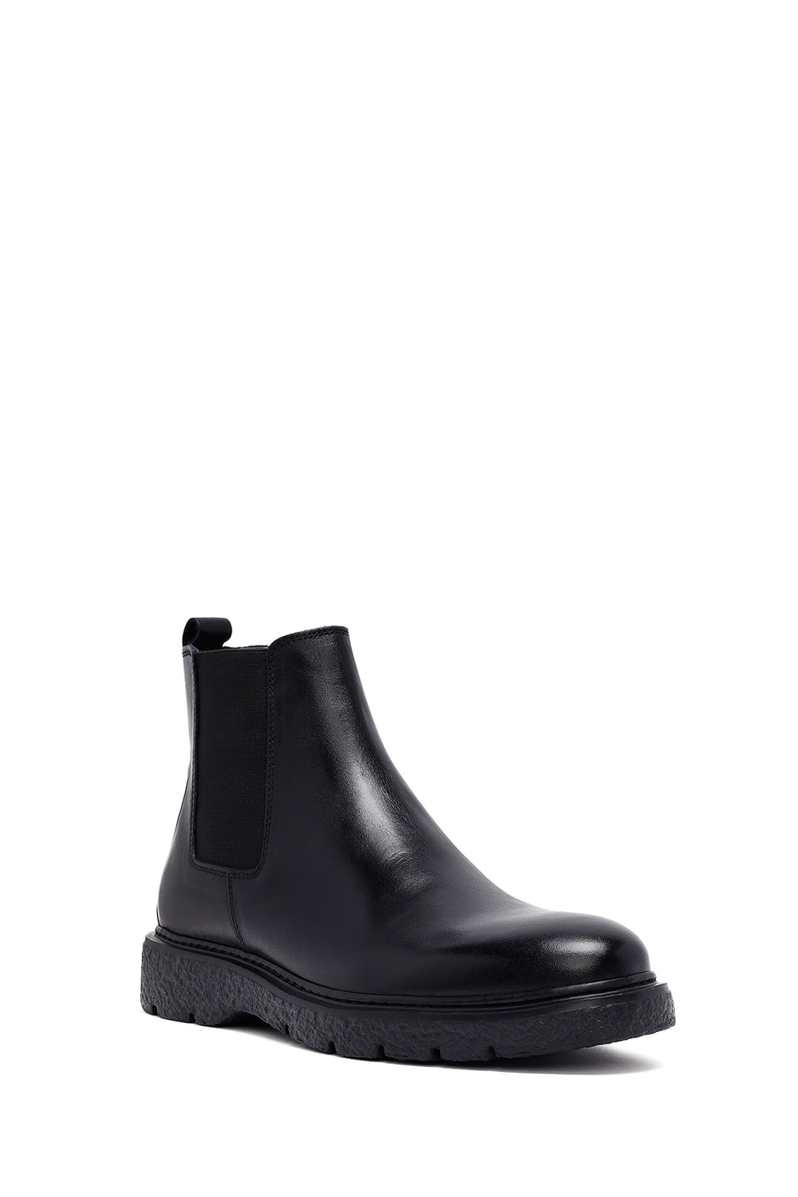Male Black Leather Chelsea Boots