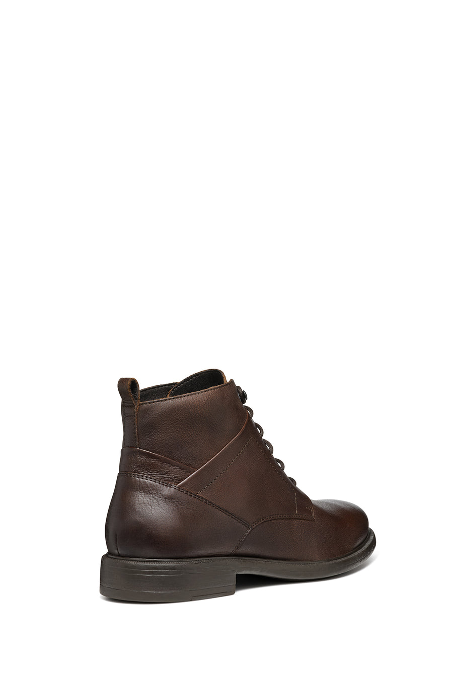 Geox Men's Brown Terence Lace-Up Leather Combat Boots