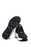 Kadın Siyah Kalın Tabanlı Kumaş Sneaker | Derimod