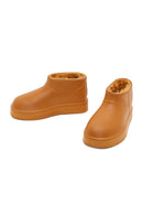 Women's Tan Fur-Lined Teddy Boots | Derimod