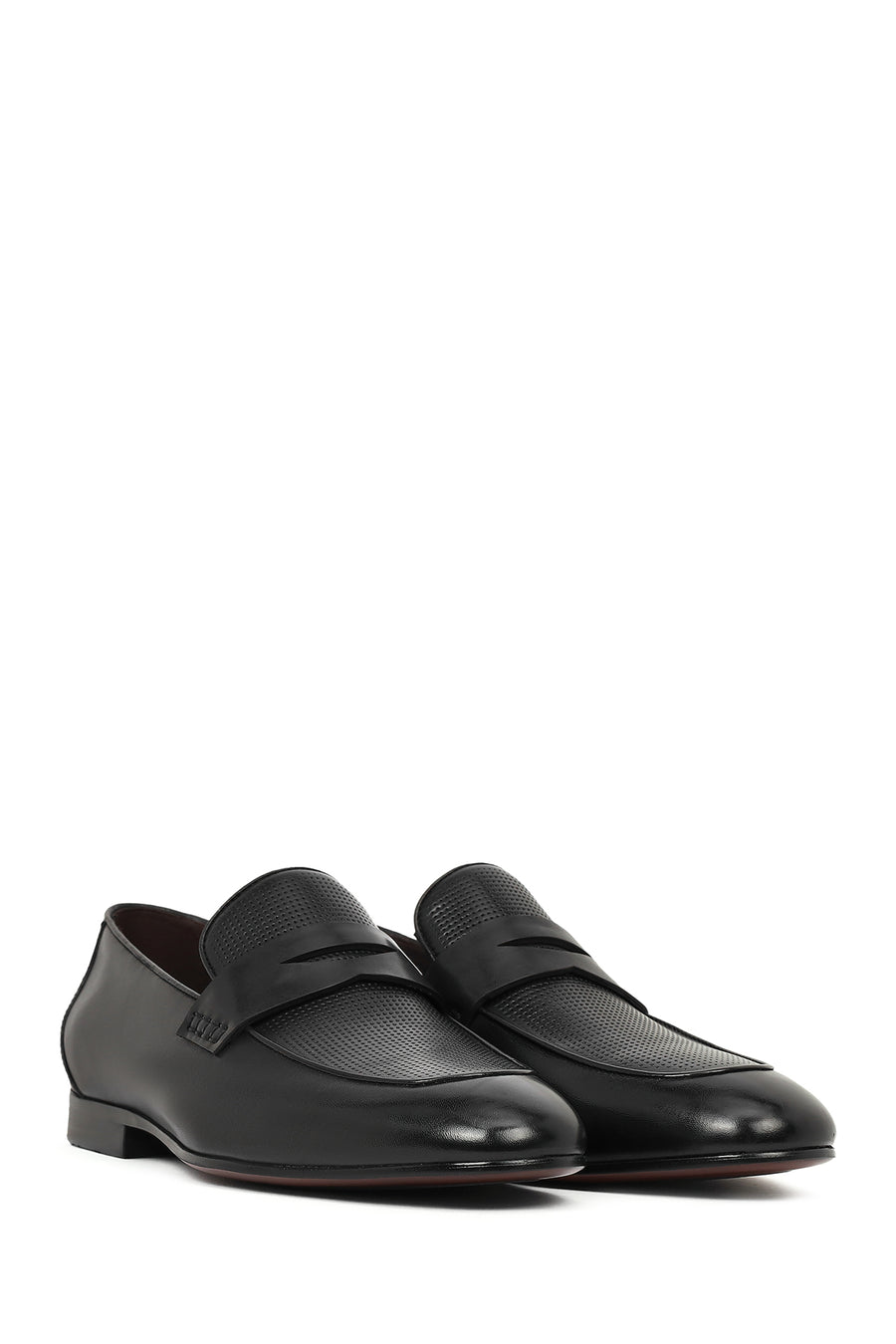 Derimod Black Male Black Leather Classic Loafer