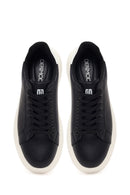 Erkek Siyah Bağcıklı Kalın Tabanlı Sneaker | Derimod