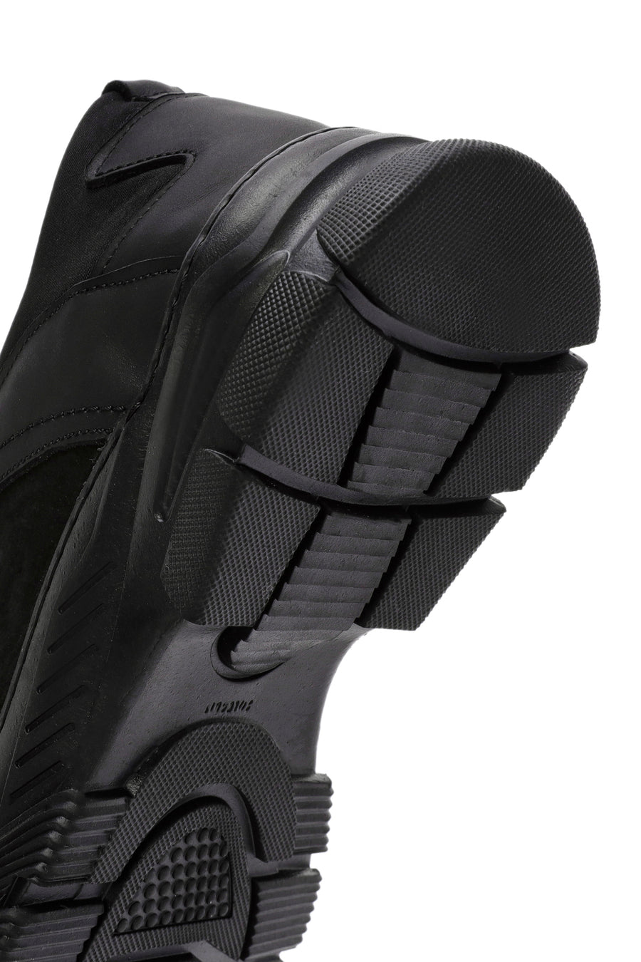 Men's Black Lace-up Leather Sneaker