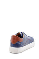 Erkek Dikiş Detaylı Deri Sneaker | Derimod