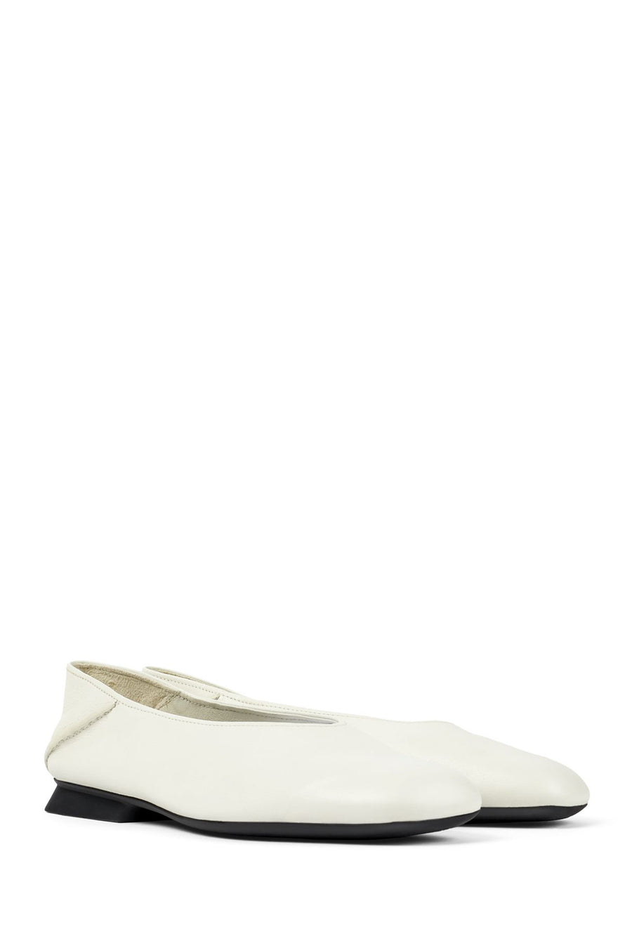 Camper Women's White Casi Myra Leather Ballerinas