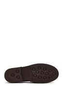 Women's Brown Buckled Leather Loafer | Derimod