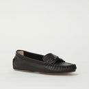 Black Women's Leather Loafer | Derimod