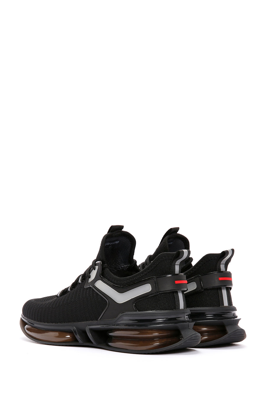 Derimod Zero Men's Black Lace-Up Thick Soled Fabric Sneaker