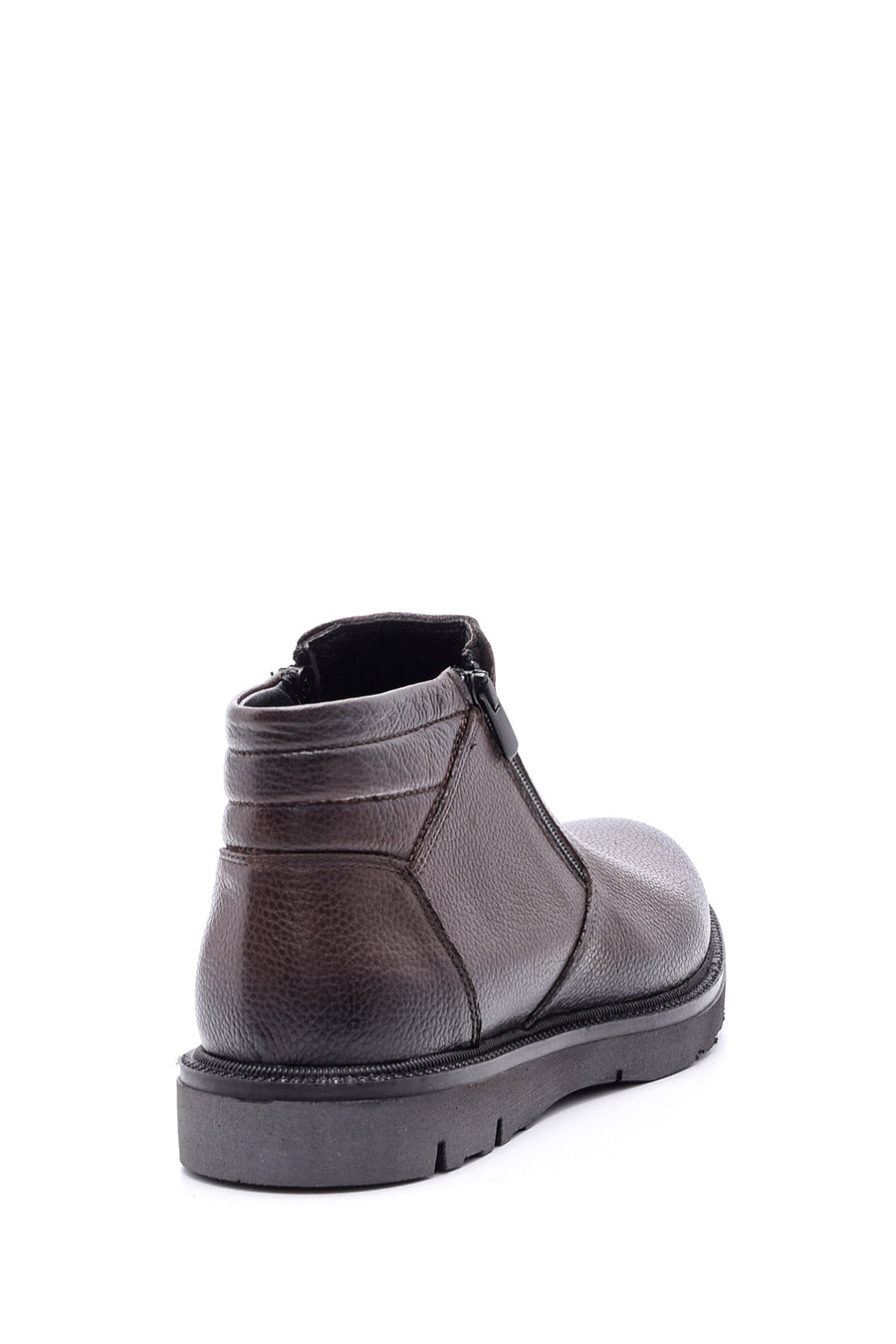 Men's Zipper Detailed Leather Boots